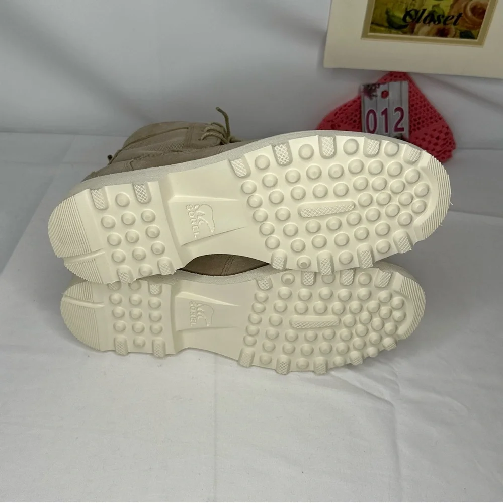 NWT Sorel Caribou OTM WaterProof Ancient Fossil/Chalk Boots Size 11 - Picture 9 of 14